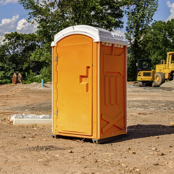 how often are the portable toilets cleaned and serviced during a rental period in Henderson County